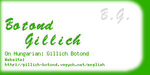 botond gillich business card